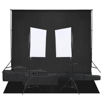 vidaXL Fotostudioset met verlichtingsset en achtergrond, Audio, Tv en Foto, Fotografie | Fotostudio en Toebehoren, Verzenden, Nieuw