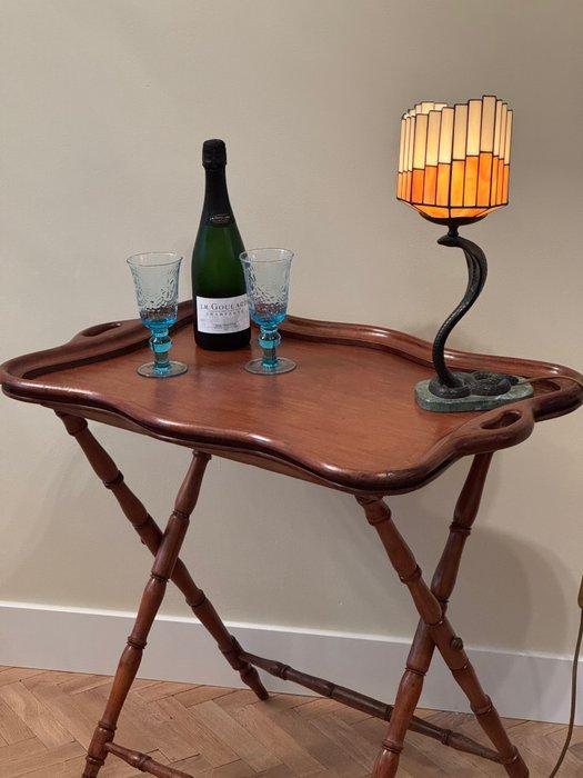 ambachtelijk gemaakt - Waiter - military campaign - Mahonie, Antiek en Kunst, Antiek | Overige Antiek