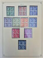 France 1940/1945 - Timbres en blocs de 4 et paires entre le,
