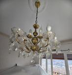 Kroonluchter - Messing, Glas, Kristal - Stijl Lodewijk XV, Antiek en Kunst