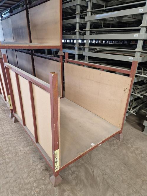 Stapelrek 1600x1295x1270mm bruin met houten bodem/wanden, Zakelijke goederen, Kantoor en Winkelinrichting | Magazijn, Stelling en Opslag