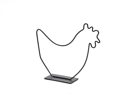 Metalen frame hen, kip op voet 37*32 cm zwart metalenframe, Hobby en Vrije tijd, Knutselen, Nieuw