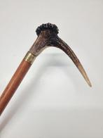 Wandelstok - gewei, hout, Antiek en Kunst