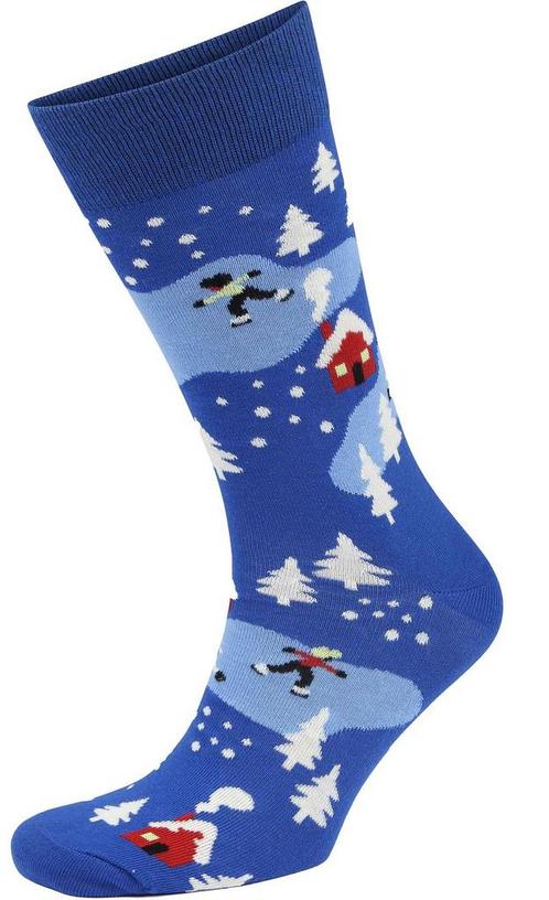 Happy Socks Sokken Winter Night maat 41-46 Heren, Kleding | Heren, Sokken en Kousen, Blauw, Nieuw, Verzenden