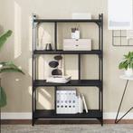 vidaXL Boekenkast 4-laags 76x32x123 cm bewerkt hout zwart, Verzenden, Nieuw