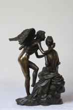 sculptuur, Amor en Psyché - 25 cm - Brons