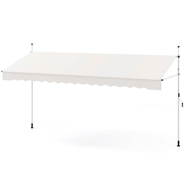 2dekans | Coast 400x120/135/150x210-300 cm Witte, Tuin en Terras, Zonneschermen, Ophalen of Verzenden
