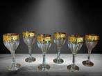 Mig Kristal s.r.o. - Verre à vin (6) - Plaqué or, Verre -