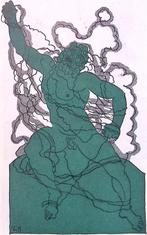 Parodie van de Laocoöngroep op spotprent (lijst optie), Verzenden