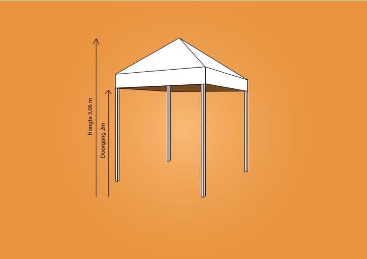 Ambisphere | Vouwtent 2,5x2,5m LIME GROEN, Tuin en Terras, Partytenten, Partytent, Nieuw