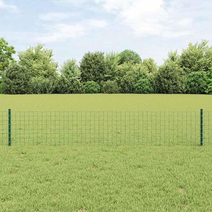vidaXL Fence Posts 5 pcs Groen 40 cm Staal, Tuin en Terras, Palen, Balken en Planken, Nieuw, Verzenden