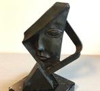 sculptuur, “ Mysterieus Gezicht “ - 13 cm - Brons, Antiek en Kunst, Curiosa en Brocante
