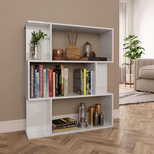 vidaXL Boekenkast/kamerscherm 80x24x96 cm hoogglans wit, Huis en Inrichting, Kasten | Boekenkasten, Nieuw, Verzenden