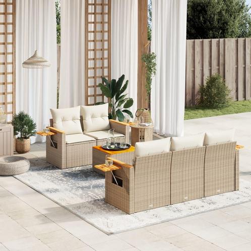 vidaXL Salon de jardin avec coussins 6 pcs beige rÃ©sine, Jardin & Terrasse, Ensembles de jardin, Salons de jardin, Neuf, Envoi