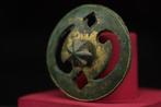 Médiéval Insigne militaire en bronze doré (gothique) Relique