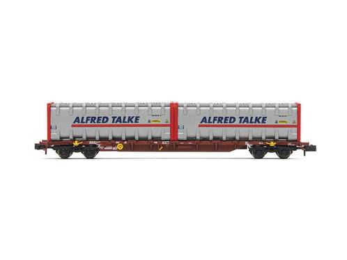 Schaal N Arnold HN6590 FS, 4-assig. Containerwagen Sgnss,..., Hobby en Vrije tijd, Modeltreinen | N-Spoor, Overige typen, Gebruikt
