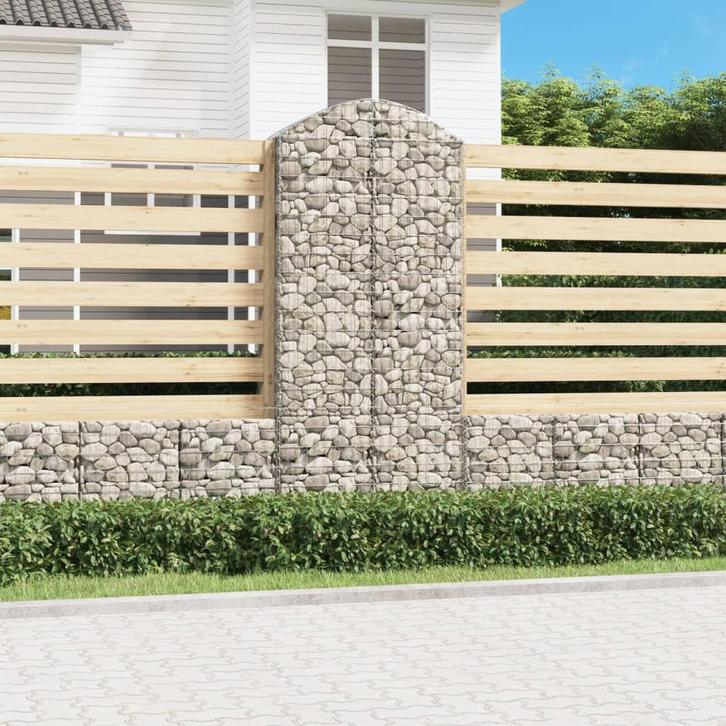 vidaXL Schanskorf gewelfd 100x50x220/240 cm gegalvaniseerd, Tuin en Terras, Bloempotten, Nieuw, Verzenden