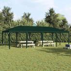vidaXL Partytent Groen en Wit 400 x 800 x 270 cm Polyester, Tuin en Terras, Partytenten, Verzenden, Nieuw