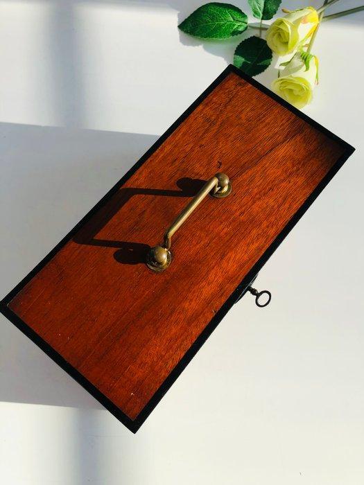 Kist - Mahonie, Ebbenhout - Theekist, Antiquités & Art, Antiquités | Autres Antiquités