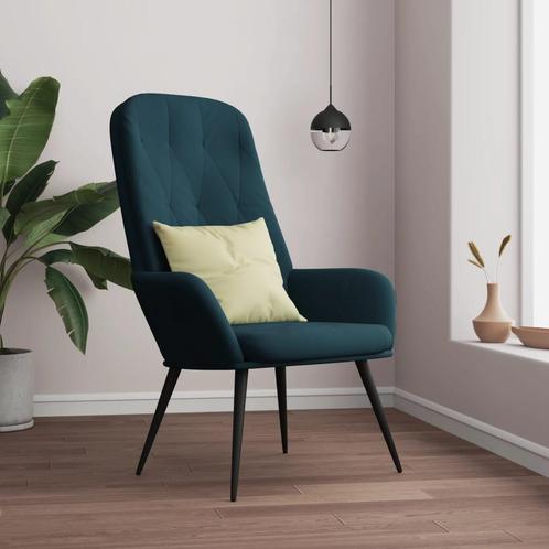 vidaXL Relaxstoel fluweel blauw, Huis en Inrichting, Fauteuils, Nieuw, Verzenden