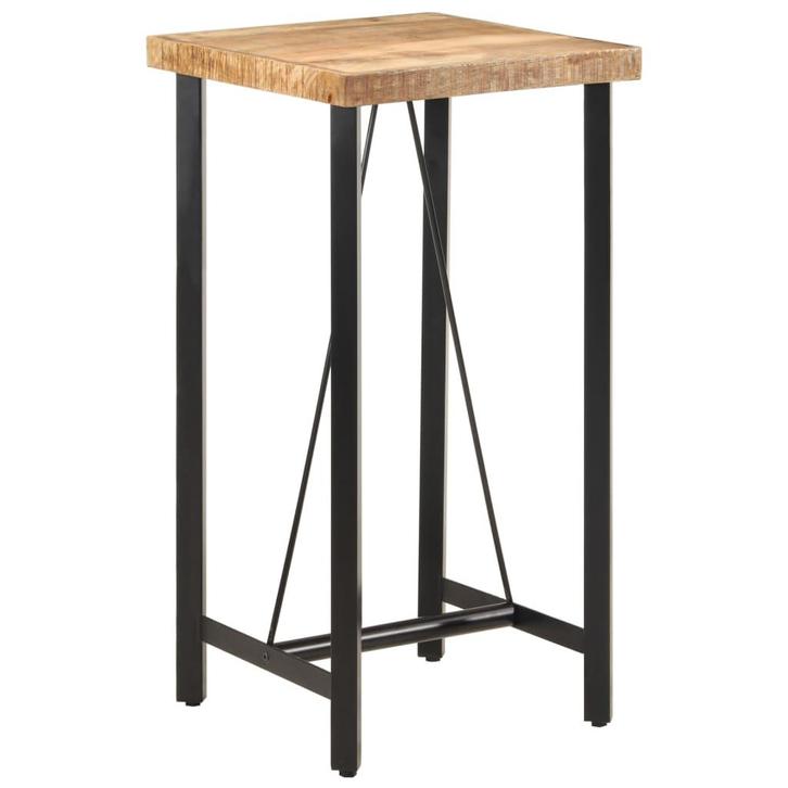 vidaXL Bartafel 55x55x107 cm massief mangohout en ijzer, Huis en Inrichting, Tafels | Eettafels, Nieuw, Verzenden