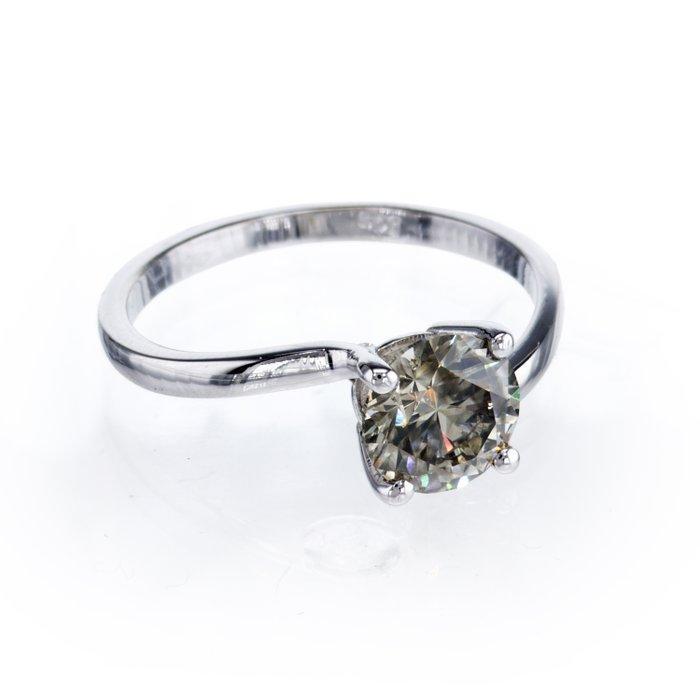 Verlovingsring - 14 karaat Witgoud - 1.32ct. tw. Diamant, Handtassen en Accessoires, Antieke sieraden