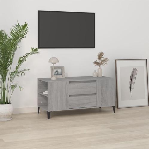 vidaXL Meuble TV Sonoma gris 102x44,5x50 cm Bois, Huis en Inrichting, Kasten |Televisiemeubels, Verzenden