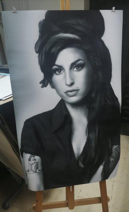 Rolansky - Tribute to Amy Winehouse - (Litografía de Retrato, Antiek en Kunst, Kunst | Tekeningen en Fotografie