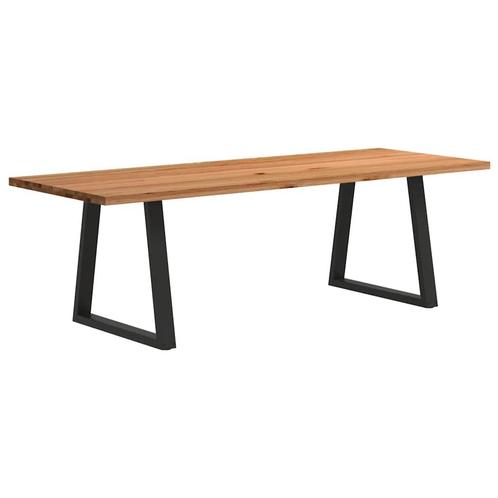 vidaXL Eettafel rechthoekig 240x90x74 cm massief eikenhout, Huis en Inrichting, Tafels | Eettafels, Nieuw, Verzenden