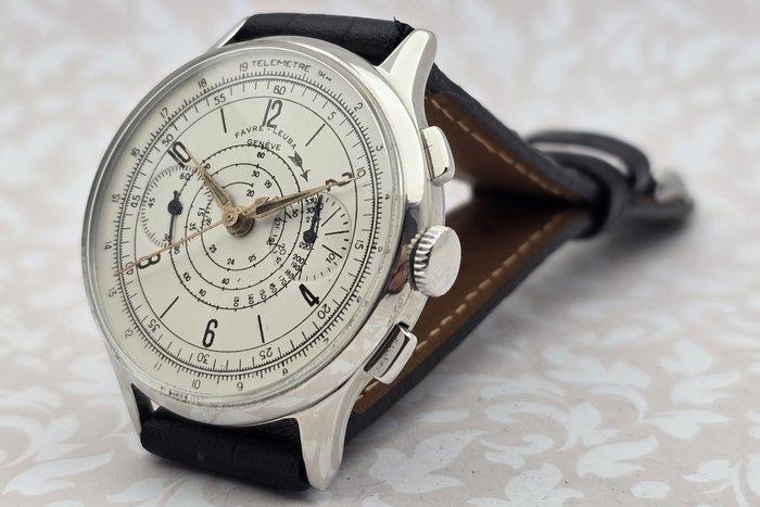 Chronographe Suisse - Favre-Leuba - Cal. Landeron 48 -, Handtassen en Accessoires, Horloges | Heren