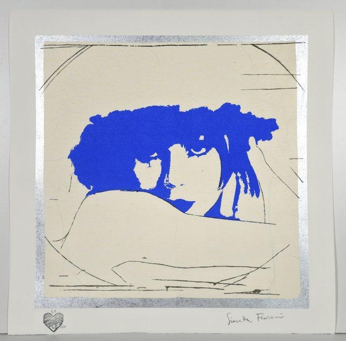 Giosetta Fioroni (1932) - Doppio liberty blue, Antiek en Kunst, Antiek | Overige Antiek