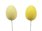 Gekleurde eieren op draad geel 3*4 cm 12 stuks/zak kunststof, Nieuw