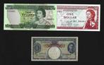 Wereld. - 3 Banknotes - Various Dates  (Zonder Minimumprijs)