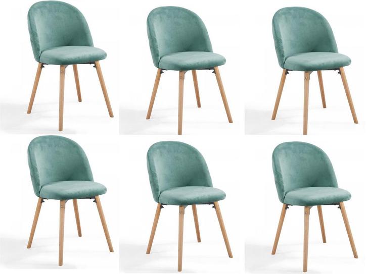 Miadomodo Eetkamerstoelen - Velvet - Fluweel - Houten Poten, Huis en Inrichting, Stoelen, Nieuw, Verzenden