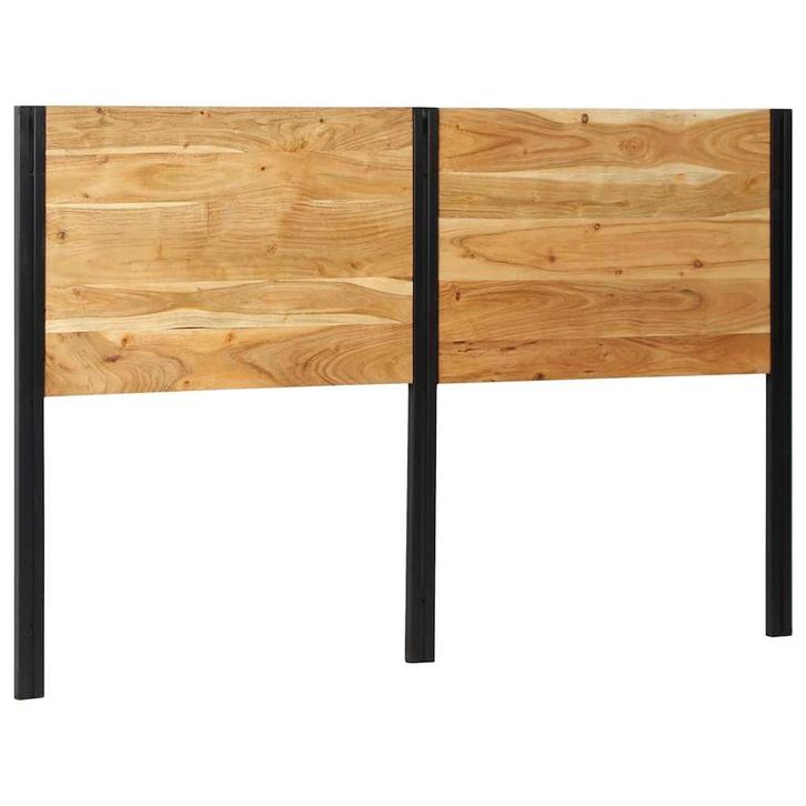 vidaXL Hoofdeinde 160 cm massief acaciahout en ijzer, Huis en Inrichting, Slaapkamer | Bedden, Nieuw, Verzenden