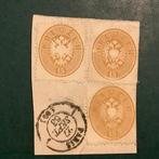 Oostenrijk 1863 - 15 Kreuzer dubbele adelaar op fragment, Gestempeld