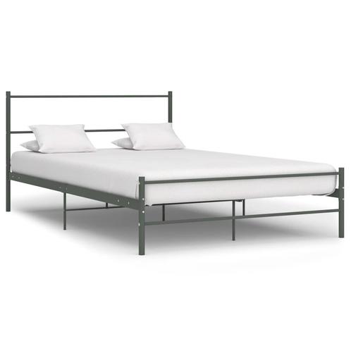 Metalen Bedframe 160x200 Grijs | Tweede Kansje | OP=OP, Huis en Inrichting, Slaapkamer | Bedden, 160 cm, 200 cm, Grijs, Nieuw