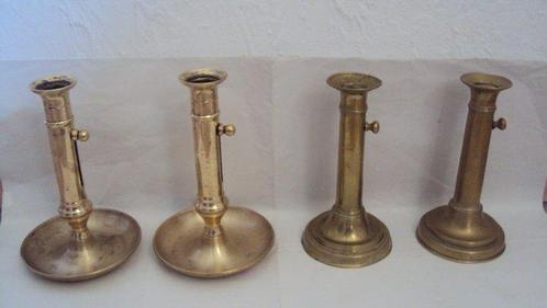 Taperstick (kleine blaker met een dunne pijp) (4) - Messing, Antiek en Kunst, Curiosa en Brocante