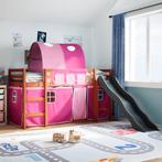 vidaXL Lit mezzanine enfants avec tunnel rose 90x200cm, Verzenden, Neuf