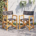 vidaXL Regisseursstoelen 2 st inklapbaar stof donkergrijs, Verzenden, Nieuw