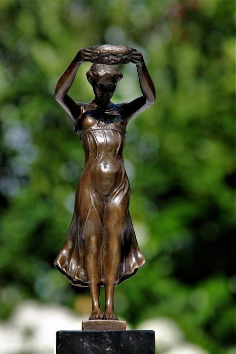 Beeld, OF GËLLE FRA OR THE GOLDEN LADY - 33 cm - brons, Antiek en Kunst, Kunst | Designobjecten