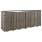 vidaXL Containerberging viervoudig 274x80x117 cm poly rattan, Doe-het-zelf en Bouw, Verzenden