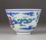 Coupe wijnkopje - Bol en porselein - Yongzheng-merkteken -