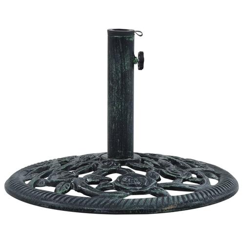 vidaXL Socle de parasol Vert 9 kg 40 cm Fonte, Jardin & Terrasse, Parasols, Neuf, Envoi