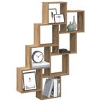 vidaXL Wandschap kubus 90x15x119,5 cm bewerkt hout, Verzenden, Nieuw