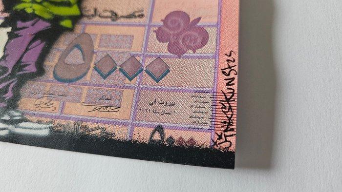 Jinks Kunst - Bob - Lebanon banknote, Antiek en Kunst, Kunst | Schilderijen | Modern