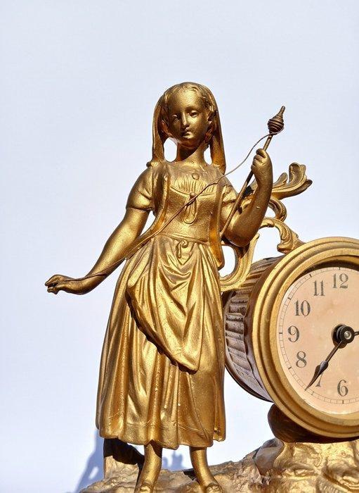 Figurale pendule - Romántico - Zinklegering - 1900-1910, Antiek en Kunst, Antiek | Klokken