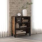 vidaXL Opbergkast 72x36x82 cm metaal en MDF rustiek bruin, Huis en Inrichting, Verzenden, Nieuw