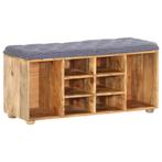 vidaXL Halbankje 100x35x47 cm massief mangohout, Verzenden, Nieuw