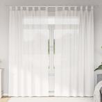 vidaXL Voile gordijnen met lussen 2 st 140x225 cm wit, Huis en Inrichting, Stoffering | Gordijnen en Lamellen, Verzenden, Nieuw